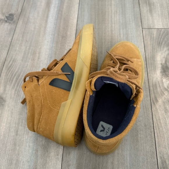 VEJA women’s MINOTAUR SUEDE CAMEL BLACK mid high top sneaker size 9 - Picture 5 of 8